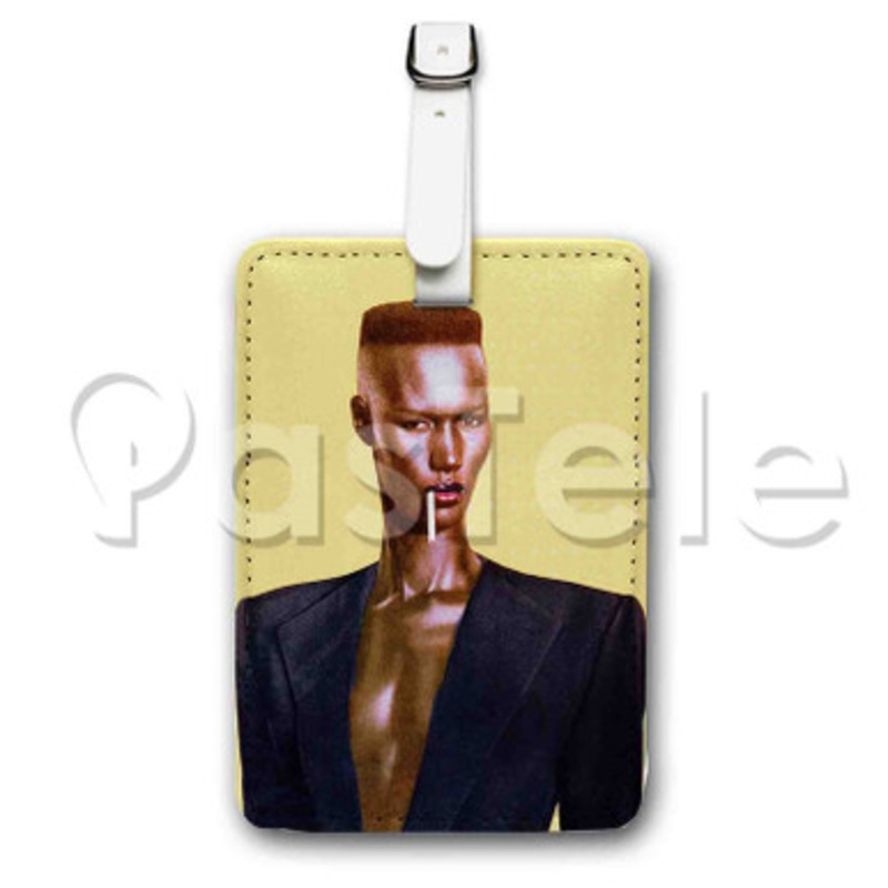 Grace Jones Custom Luggage Tags PU Leather Travel Baggage Name ID Labels Tag