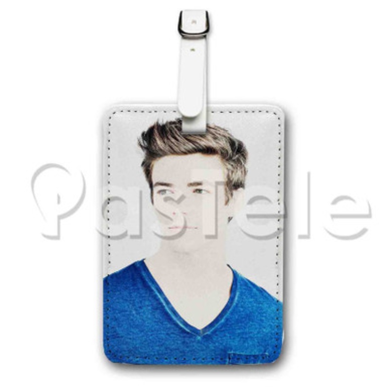 Grant Gustin Custom Luggage Tags PU Leather Travel Baggage Name ID Labels Tag