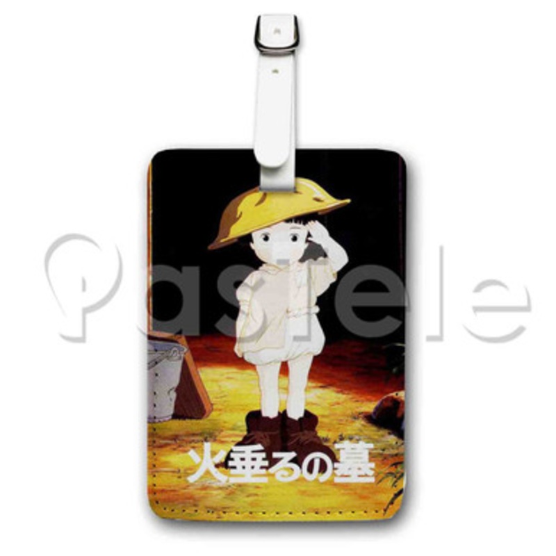Grave of the Fireflies Custom Luggage Tags PU Leather Travel Baggage Name ID Labels