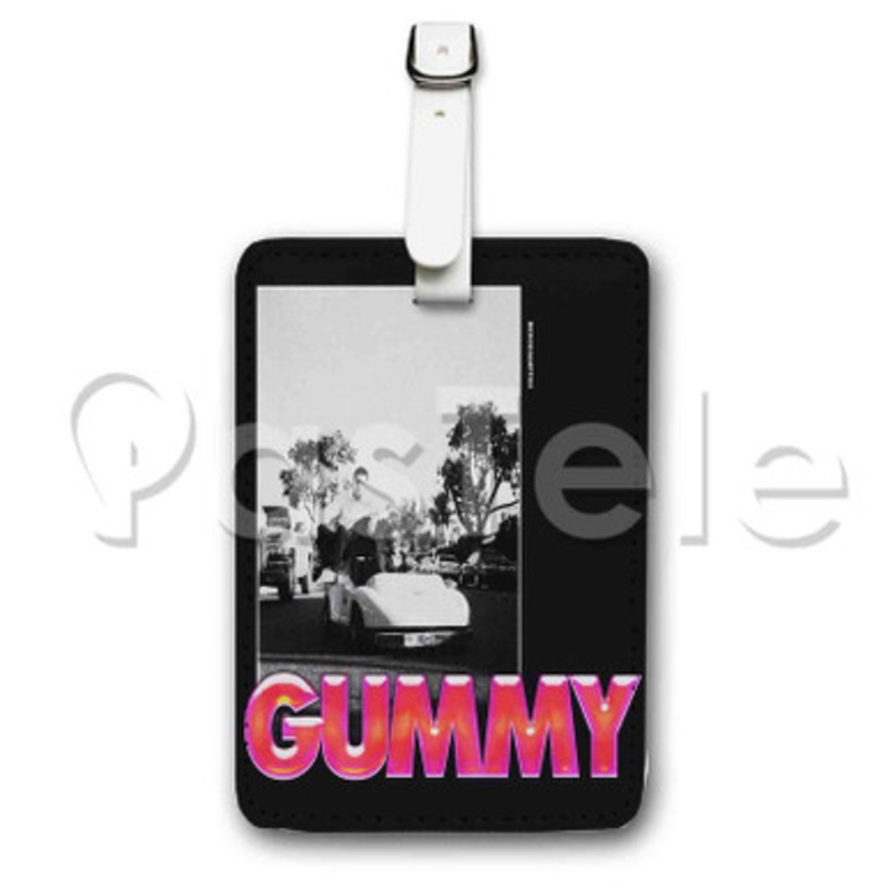 Gummy Brockhampton Custom Luggage Tags PU Leather Travel Baggage Name ID Labels Tag