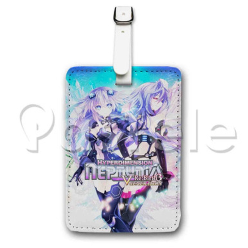 Hyperdimension Neptunia 4 Custom Luggage Tags PU Leather Travel Baggage Name ID Labels Tag