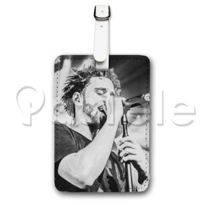 J Cole Custom Luggage Tags PU Leather Travel Baggage Name ID Labels