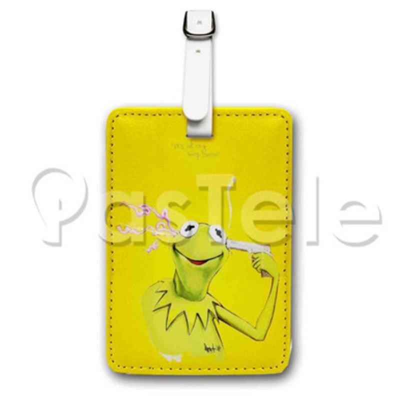 Kermit Custom Luggage Tags PU Leather Travel Baggage Name ID Labels