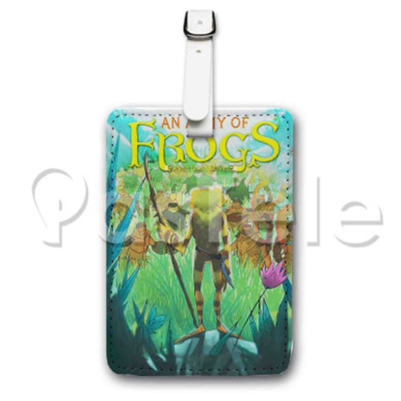 Kulipari An Army of Frogs Custom Luggage Tags PU Leather Travel Baggage Name ID Labels Tag