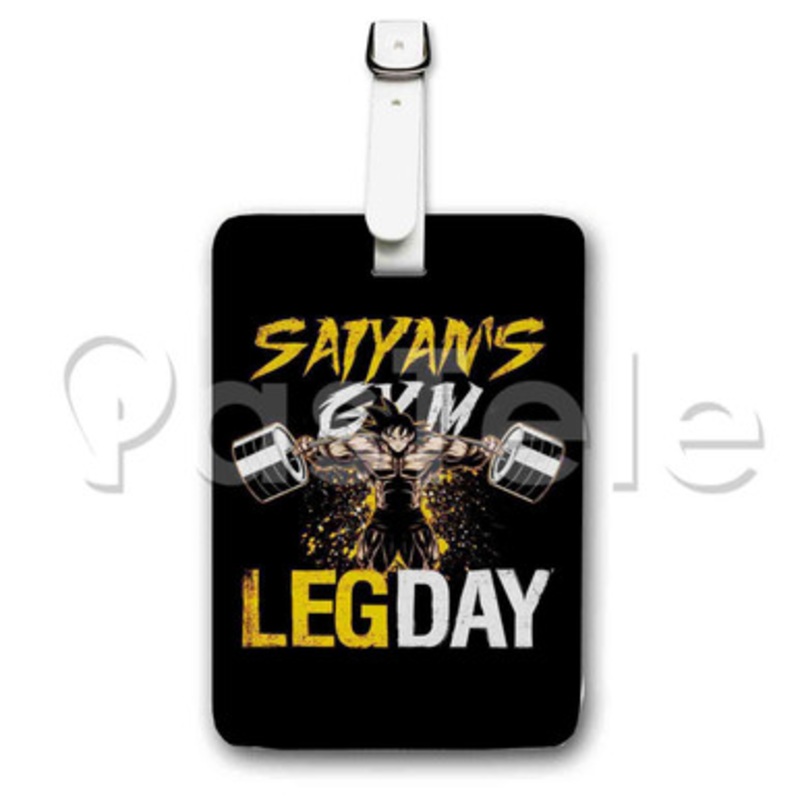 LEG DAY GYM Goku Dragon Balls Custom Luggage Tags PU Leather Travel Baggage Name ID Labels