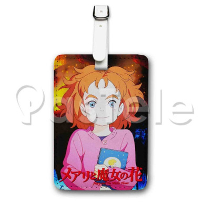 Mary and the Witch s Flower Custom Luggage Tags PU Leather Travel Baggage Name ID Labels Tag