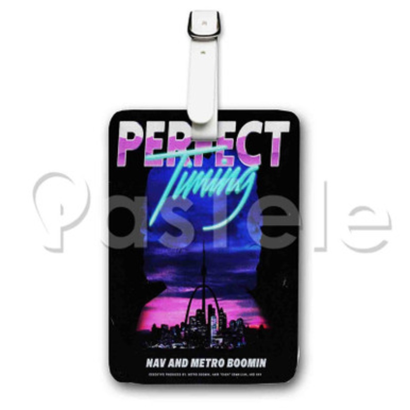 Minute Nav Feat Playboi Carti Offset Custom Luggage Tags PU Leather Travel Baggage Name ID Labels Tag