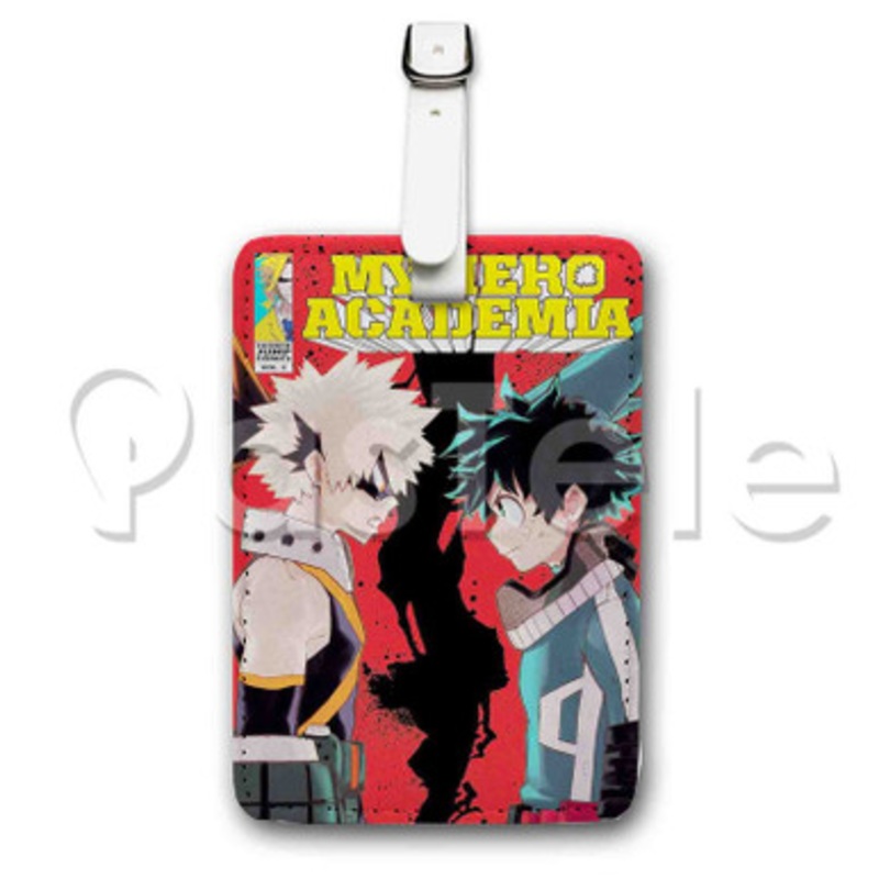 My Hero Academia Anime Custom Luggage Tags PU Leather Travel Baggage Name ID Labels Tag