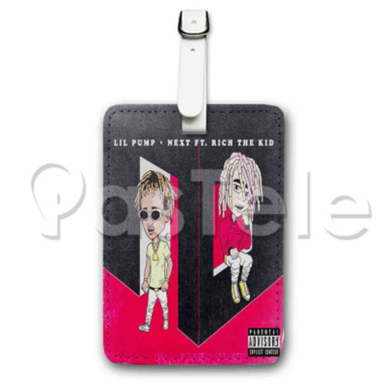 Next Lil Pump Feat Rich The Kid Custom Luggage Tags PU Leather Travel Baggage Name ID Labels Tag