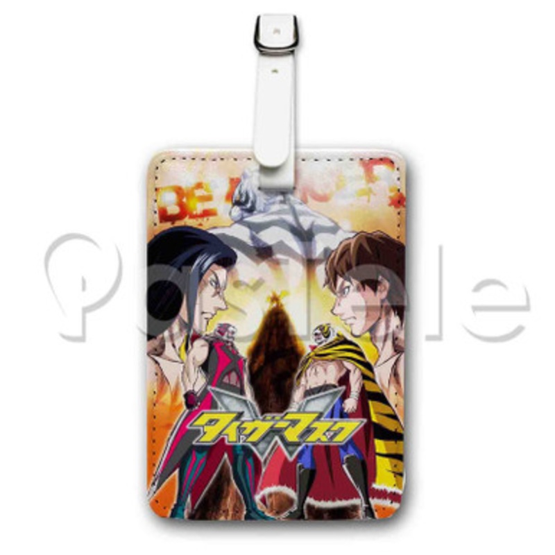 Tiger Mask W Custom Luggage Tags PU Leather Travel Baggage Name ID Labels Tag