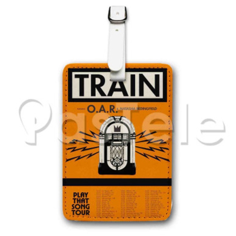 Train Play That Song Tour Custom Luggage Tags PU Leather Travel Baggage Name ID Labels Tag