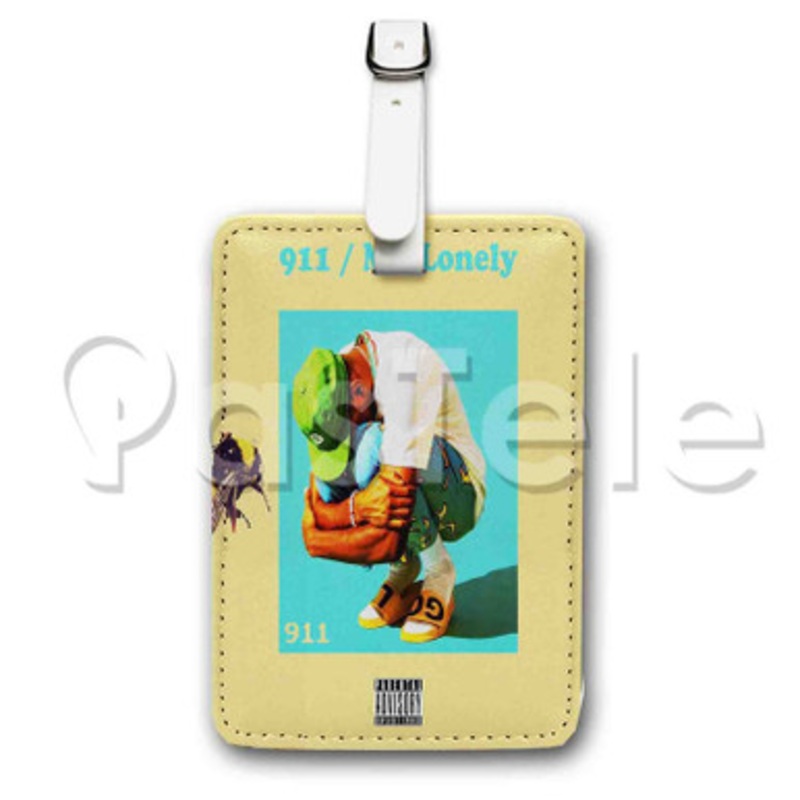 Tyler The Creator 911 Mr Lonely Custom Luggage Tags PU Leather Travel Baggage Name ID Labels Tag