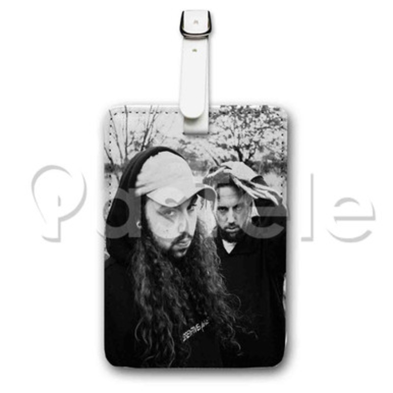 $UICIDEBOY$ Black White Custom Luggage Tags PU Leather Travel Baggage Name ID Labels Tag