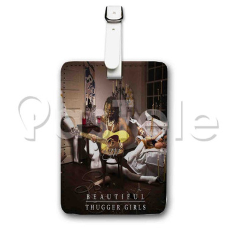 Young Thug Beautiful Thugger Girls Custom Luggage Tags PU Leather Travel Baggage Name ID Labels Tag
