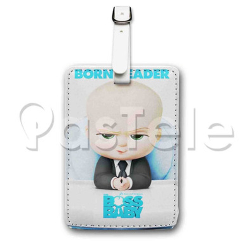 Boss Baby Custom Luggage Tags PU Leather Travel Baggage Name ID Labels