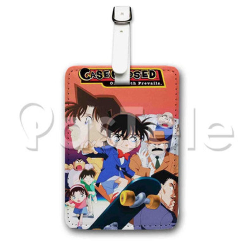 Case Closed One Truth Prevails Custom Luggage Tags PU Leather Travel Baggage Name ID Labels