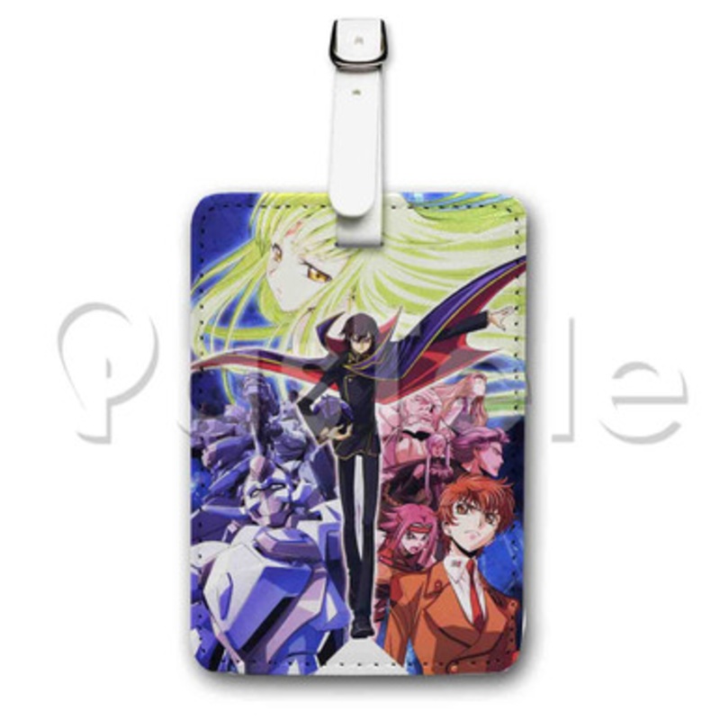 Code Geass Lelouch of the Rebellion Custom Luggage Tags PU Leather Travel Baggage Name ID Labels
