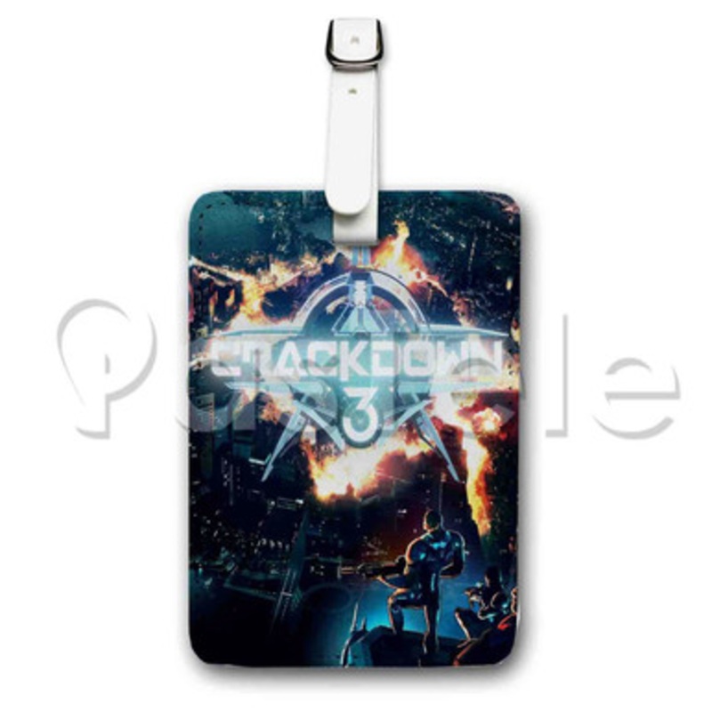 Crackdown 3 Custom Luggage Tags PU Leather Travel Baggage Name ID Labels