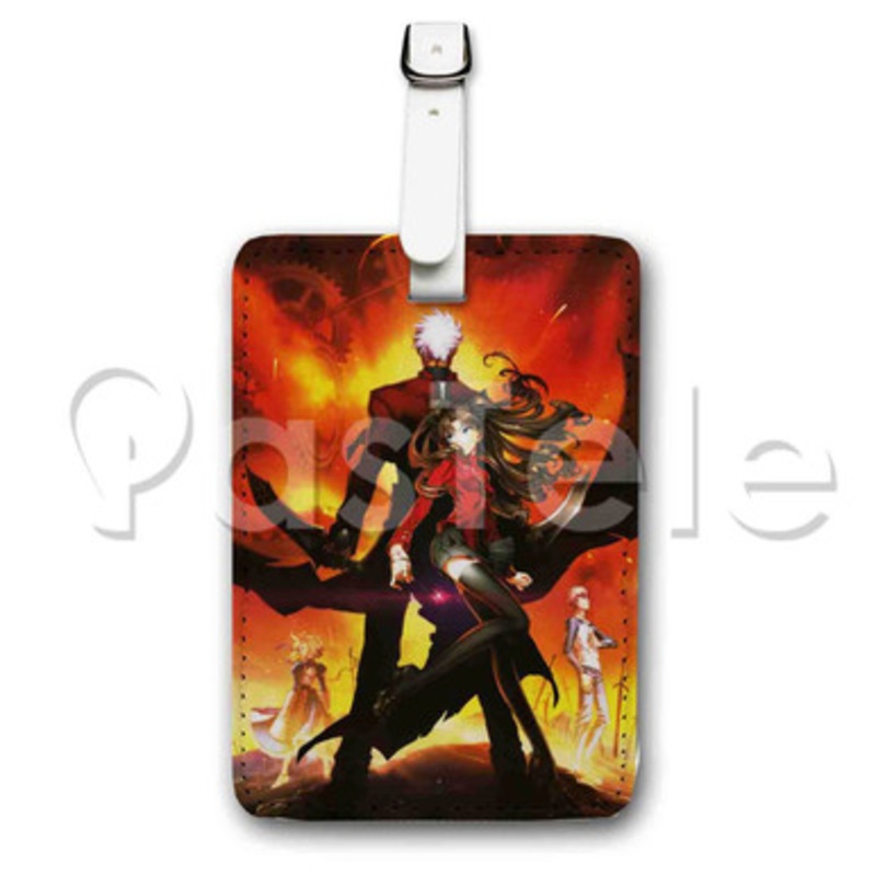 Fate Stay Night Custom Luggage Tags PU Leather Travel Baggage Name ID Labels