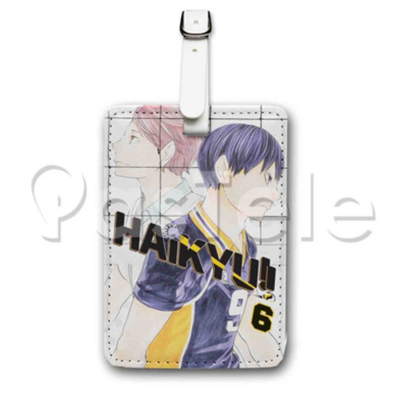 Haikyu Volume 6 Custom Luggage Tags PU Leather Travel Baggage Name ID Labels