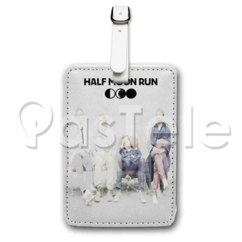 Half Moon Run Custom Luggage Tags PU Leather Travel Baggage Name ID Labels