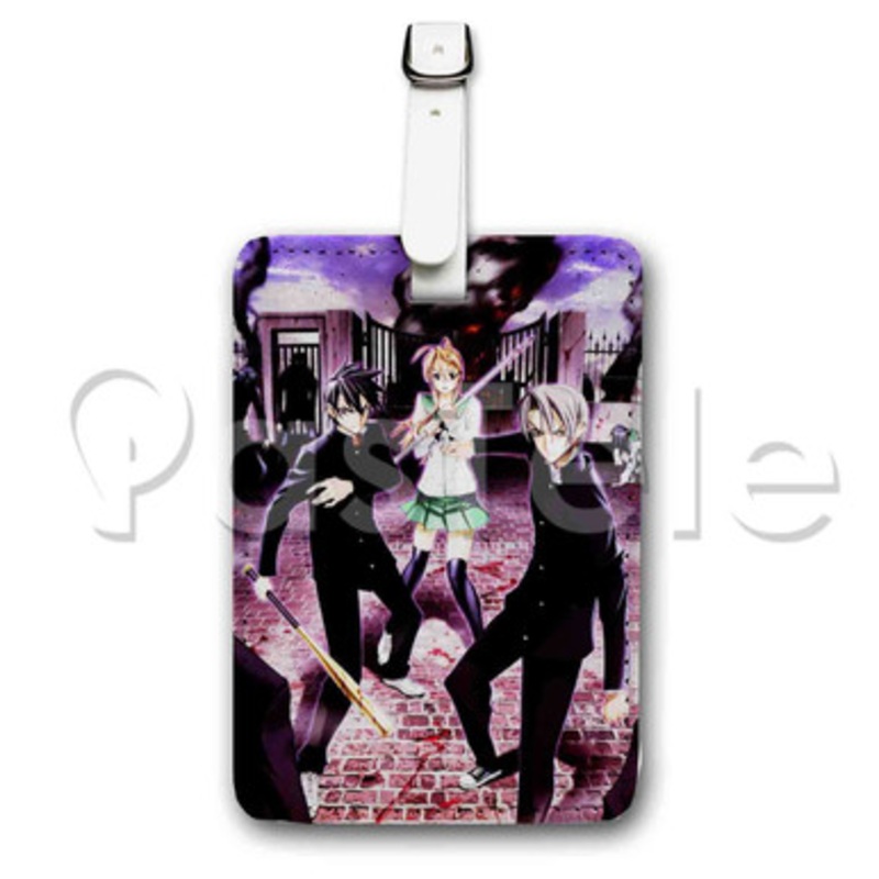 Highschool of the Dead Custom Luggage Tags PU Leather Travel Baggage Name ID Labels