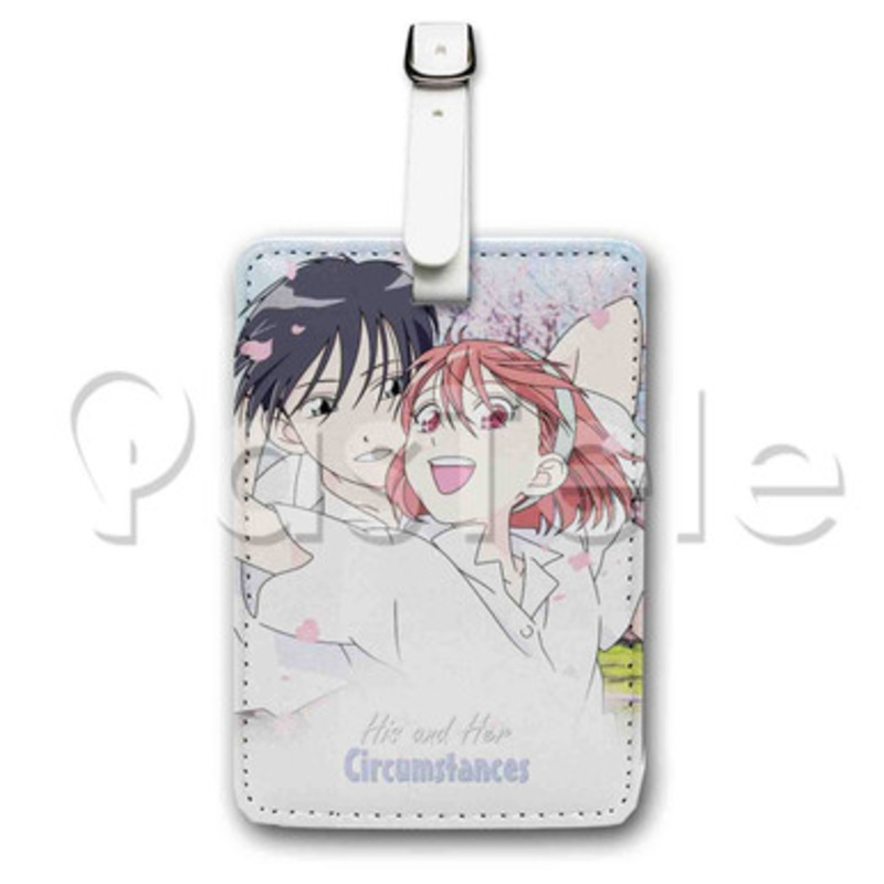 His and Her Circumstances Custom Luggage Tags PU Leather Travel Baggage Name ID Labels