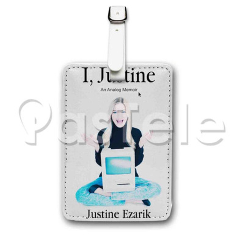 Ijustine Custom Luggage Tags PU Leather Travel Baggage Name ID Labels