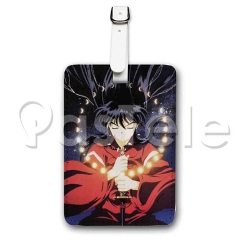 Inu Yasha Custom Luggage Tags PU Leather Travel Baggage Name ID Labels