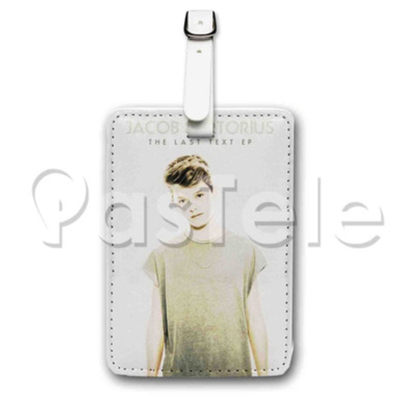 Jacob Sartorius Last Text Custom Luggage Tags PU Leather Travel Baggage Name ID Labels