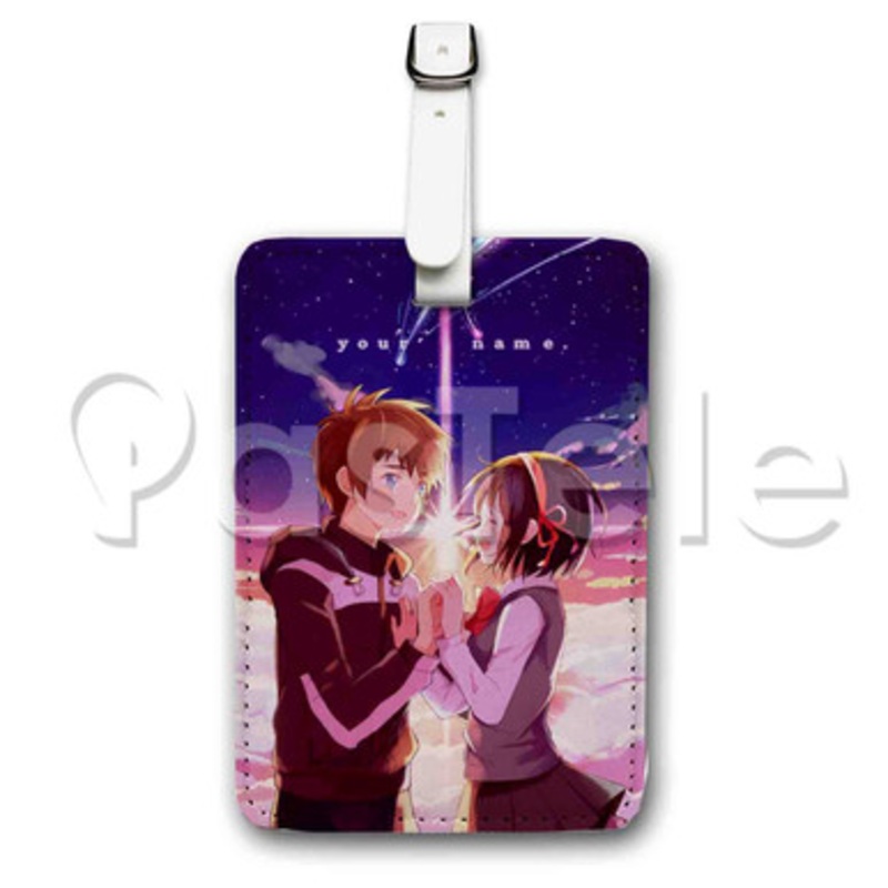 Kimi no Na wa Your Name Custom Luggage Tags PU Leather Travel Baggage Name ID Labels