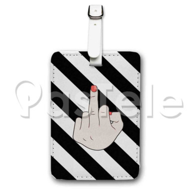 Kris Jenner Hand Custom Luggage Tags PU Leather Travel Baggage Name ID Labels