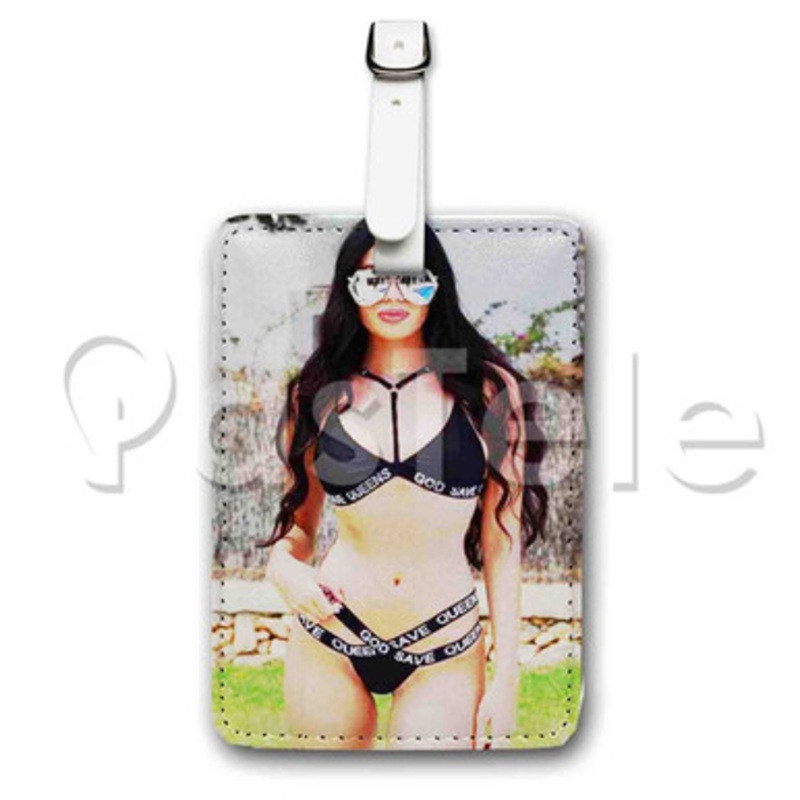 Kylie Jenner God Save Queen Custom Luggage Tags PU Leather Travel Baggage Name ID Labels