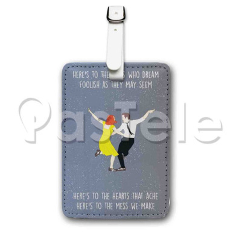 La La Land Custom Luggage Tags PU Leather Travel Baggage Name ID Labels