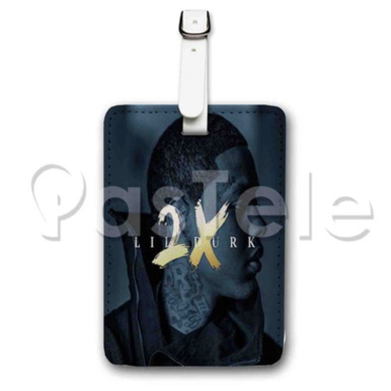 Lil Durk 2 X Custom Luggage Tags PU Leather Travel Baggage Name ID Labels