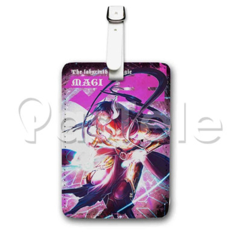 Magi The Labyrinth of Magic 2 Custom Luggage Tags PU Leather Travel Baggage Name ID Labels