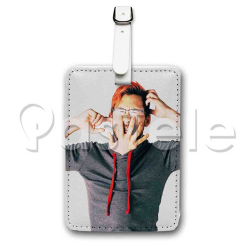 Markiplier Custom Luggage Tags PU Leather Travel Baggage Name ID Labels