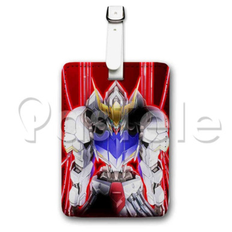 Mobile Suit Gundam Iron Blooded Orphans Custom Luggage Tags PU Leather Travel Baggage Name ID Labels