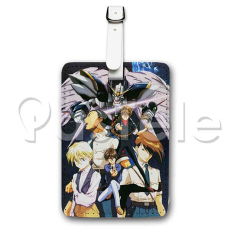 Mobile Suit Gundam Wing Custom Luggage Tags PU Leather Travel Baggage Name ID Labels