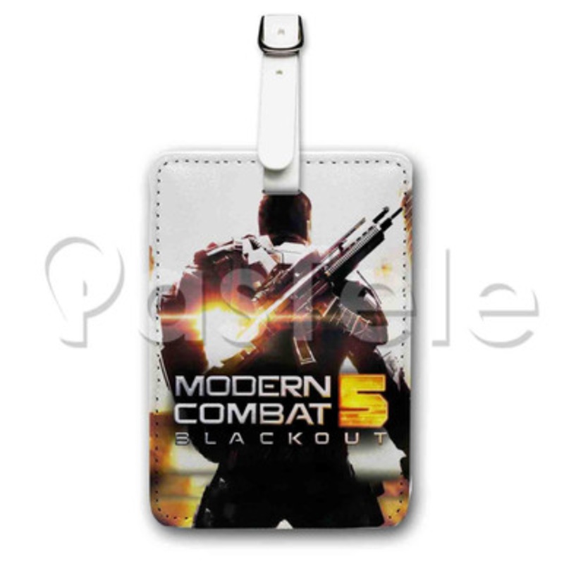 Modern Combat 5 Blackout Custom Luggage Tags PU Leather Travel Baggage Name ID Labels