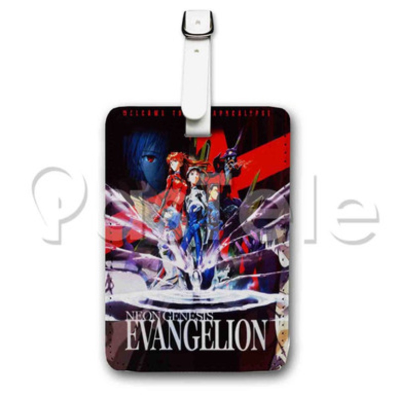 Neon Genesis Evangelion 2 Custom Luggage Tags PU Leather Travel Baggage Name ID Labels