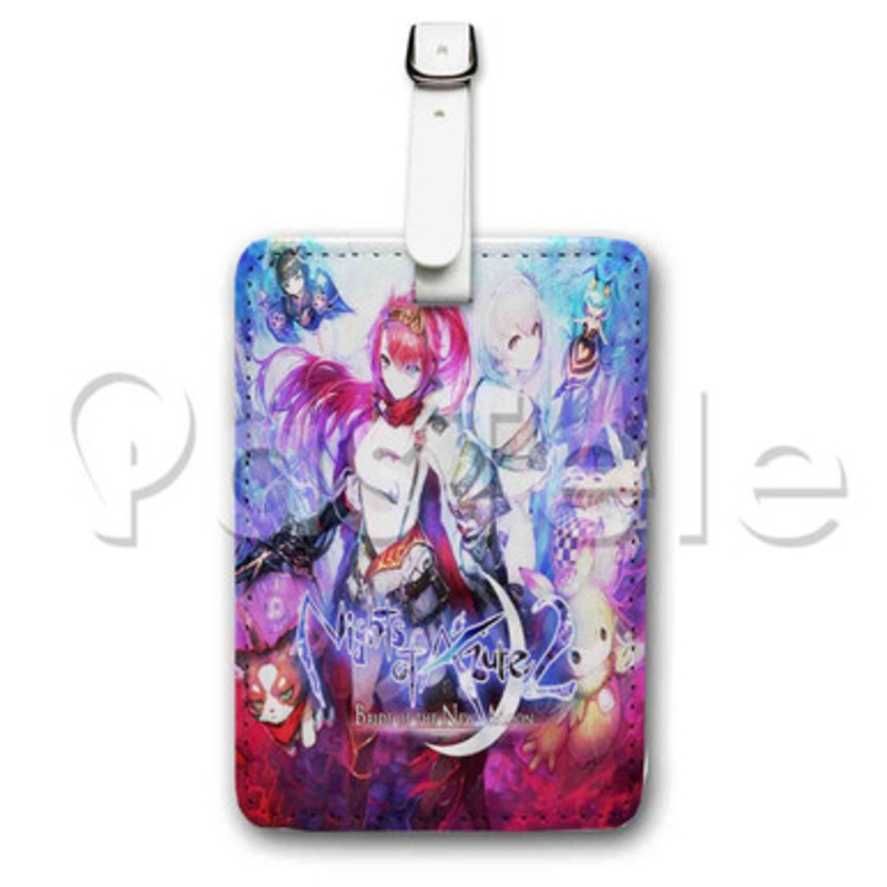 Nights of Azure 2 Bride of The New Moon Custom Luggage Tags PU Leather Travel Baggage Name ID Labels