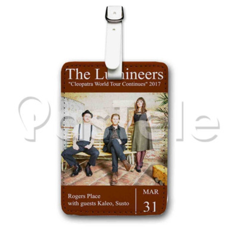 The Lumineers Cleopatra Tour 2017 Custom Luggage Tags PU Leather Travel Baggage Name ID Labels