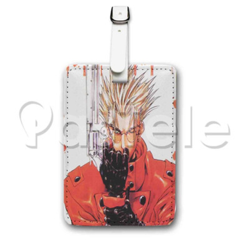 Trigun 2 Custom Luggage Tags PU Leather Travel Baggage Name ID Labels