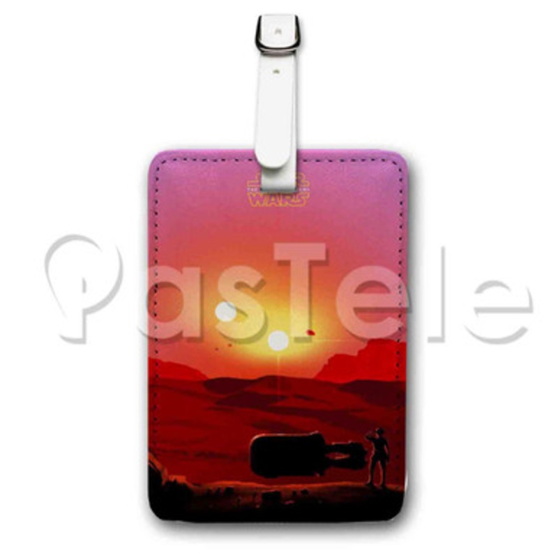 Visit Tatooine Star Wars Custom Luggage Tags PU Leather Travel Baggage Name ID Labels