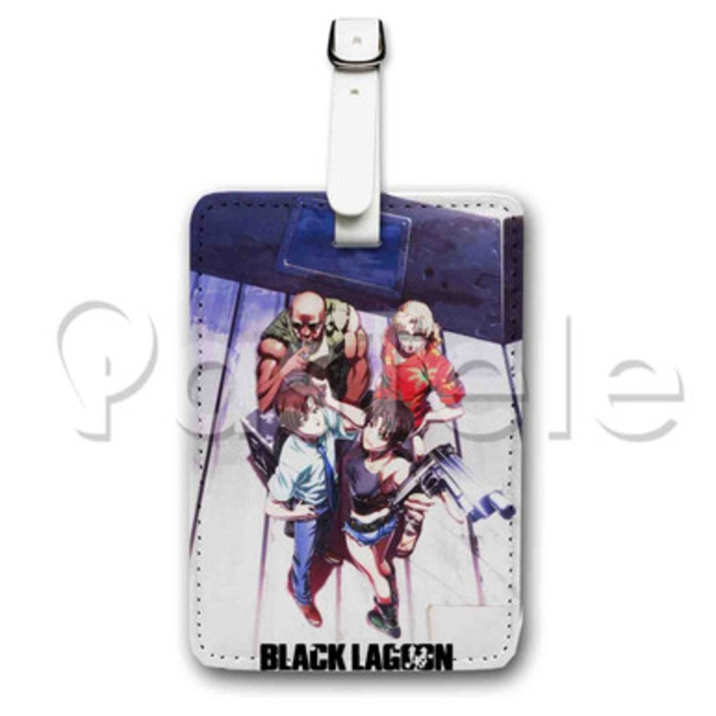 Black Lagoon Anime Custom Luggage Tags PU Leather Travel Baggage Name ID Labels