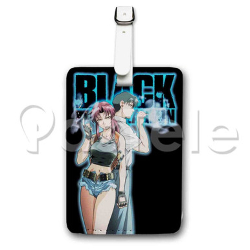 Black Lagoon Custom Luggage Tags PU Leather Travel Baggage Name ID Labels