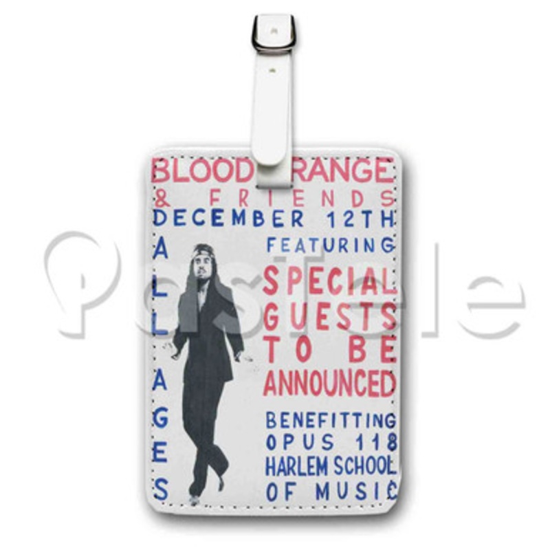 Blood Orange Custom Luggage Tags PU Leather Travel Baggage Name ID Labels