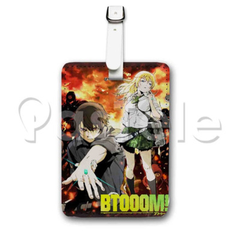 Btooom Custom Luggage Tags PU Leather Travel Baggage Name ID Labels