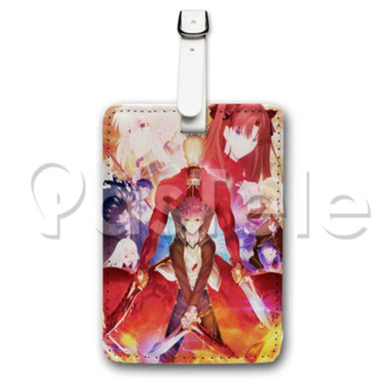 Fate stay night Unlimited Blade Works Custom Luggage Tags PU Leather Travel Baggage Name ID Labels